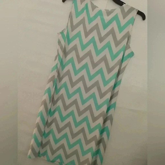 Women's Dress Gray White Mint Size 1X - Picture 3 of 3